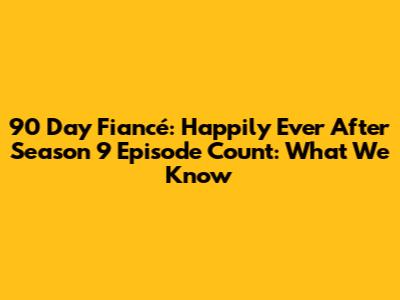 90 Day Fiancé: Happily Ever After Season 9 Episode Count: What We Know