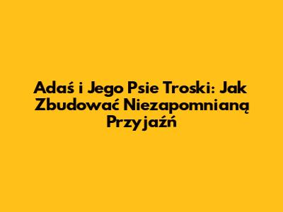 Adaś i Jego Psie Troski: Jak Zbudować Niezapomnianą Przyjaźń