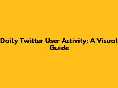 Daily Twitter User Activity: A Visual Guide