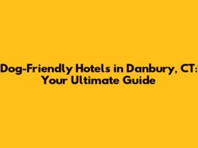 Dog-Friendly Hotels in Danbury, CT: Your Ultimate Guide