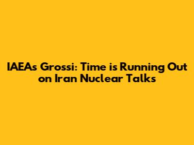 IAEA's Grossi: Time is Running Out on Iran Nuclear Talks