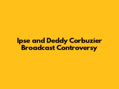 Ipse and Deddy Corbuzier Broadcast Controversy
