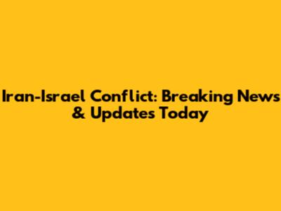 Iran-Israel Conflict: Breaking News & Updates Today