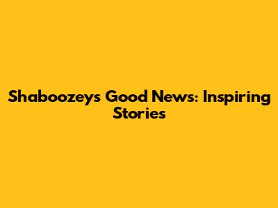 Shaboozey's Good News: Inspiring Stories