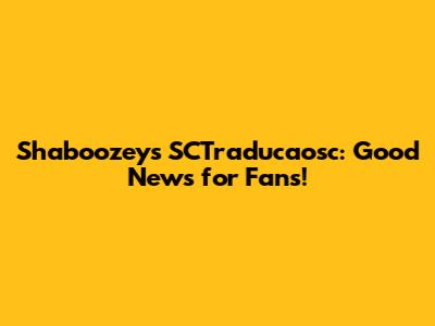 Shaboozey's SCTraducaosc: Good News for Fans!