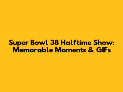 Super Bowl 38 Halftime Show: Memorable Moments & GIFs