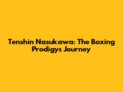 Tenshin Nasukawa: The Boxing Prodigy's Journey