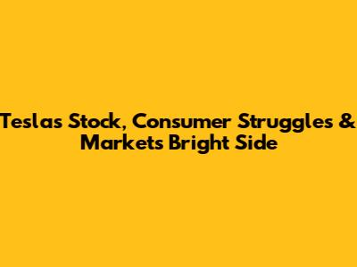 Tesla's Stock, Consumer Struggles & Market's Bright Side