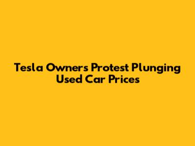 Tesla Owners Protest Plunging Used Car Prices