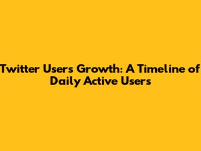 Twitter Users Growth: A Timeline of Daily Active Users