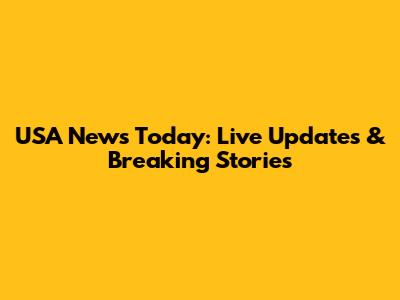 USA News Today: Live Updates & Breaking Stories