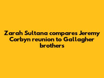 Zarah Sultana compares Jeremy Corbyn reunion to Gallagher brothers