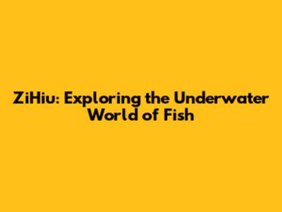 ZiHiu: Exploring the Underwater World of Fish
